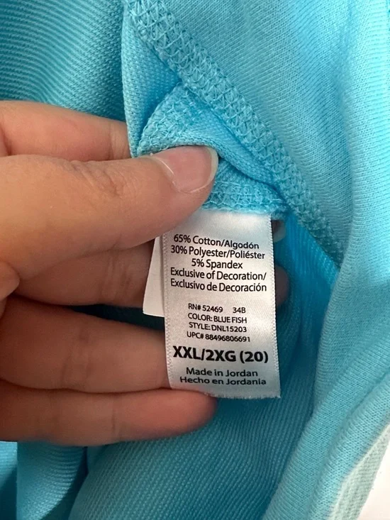 Danskin Aqua Athletic Drawstring Cotton Shorts - Picture 7 of 7